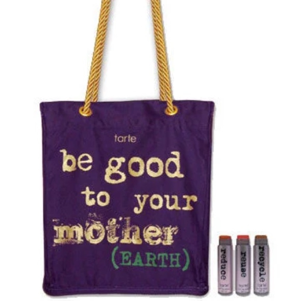 Tarte Be Good To Your Mother Earth Tote Bag NEW - Picture 1 of 9